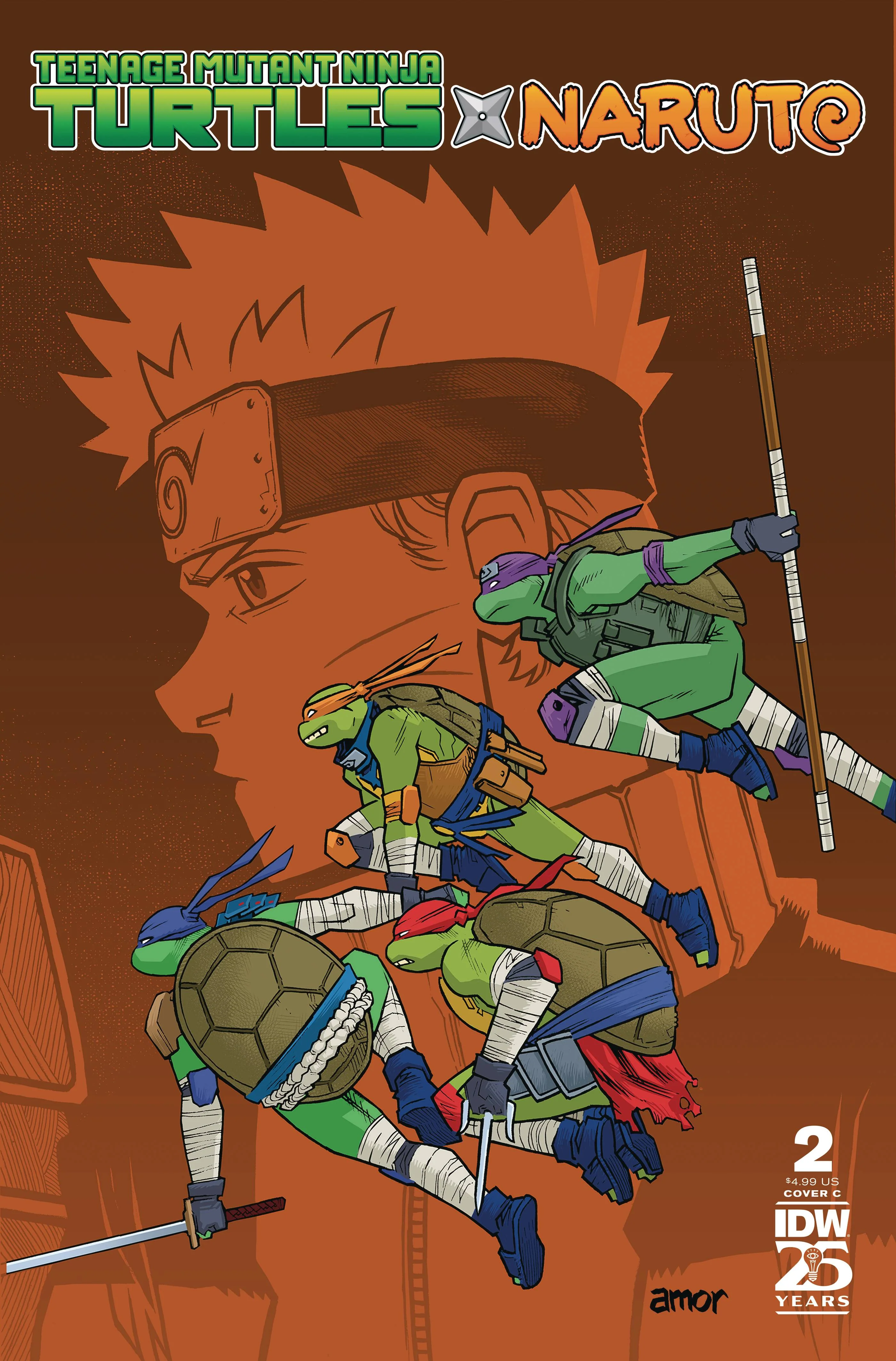 Teenage Mutant Ninja Turtles X Naruto #2 A1 Cover Set Of 8 Books 1:25 1:50 1:75 1:100 (01/22/2025) Idw - Image 3