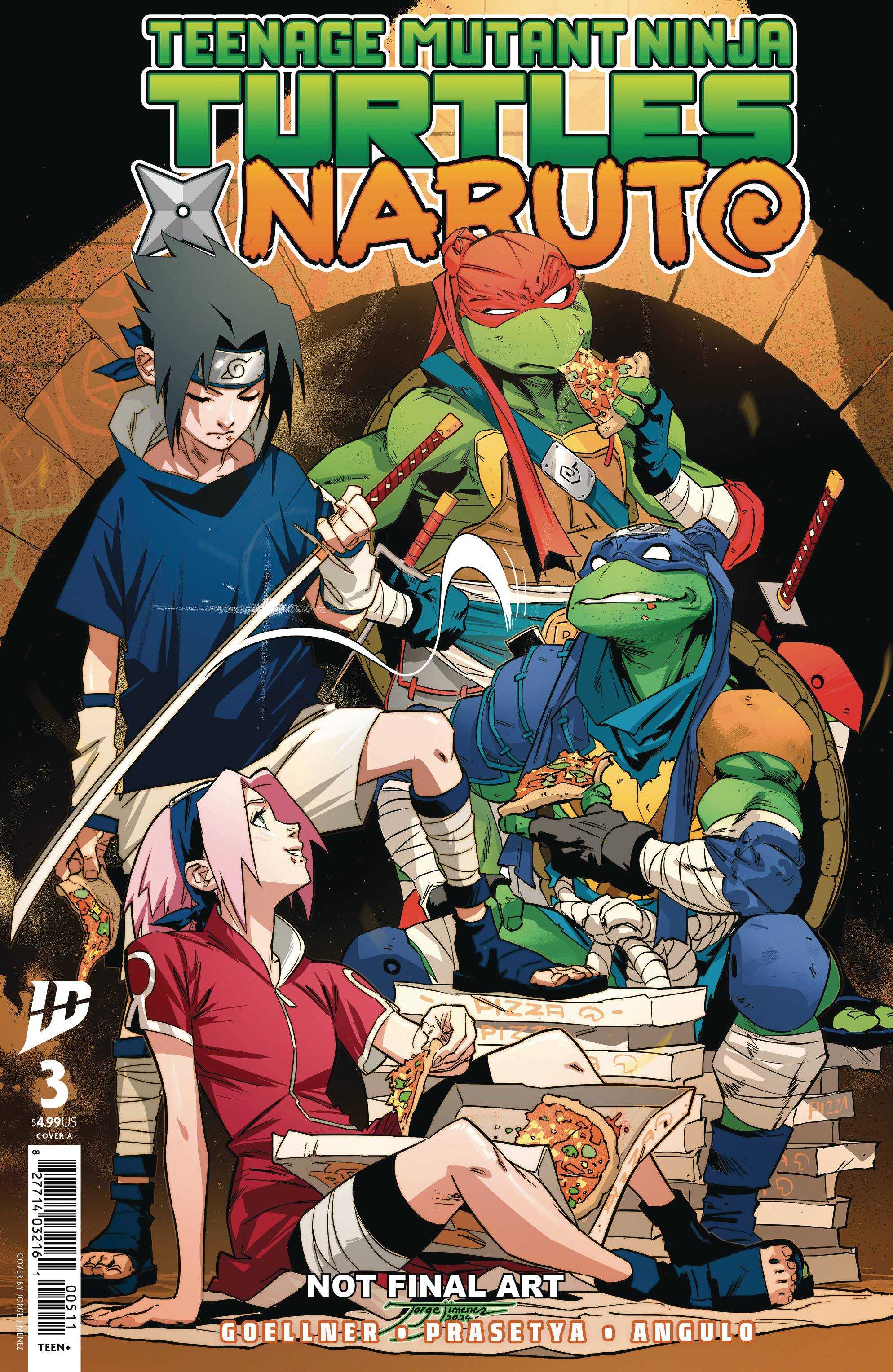 Teenage Mutant Ninja Turtles X Naruto #3 A1 Cover Set Of 8 1:25 1:50 1:75 1:100 (03/26/2025) Idw - Image 5