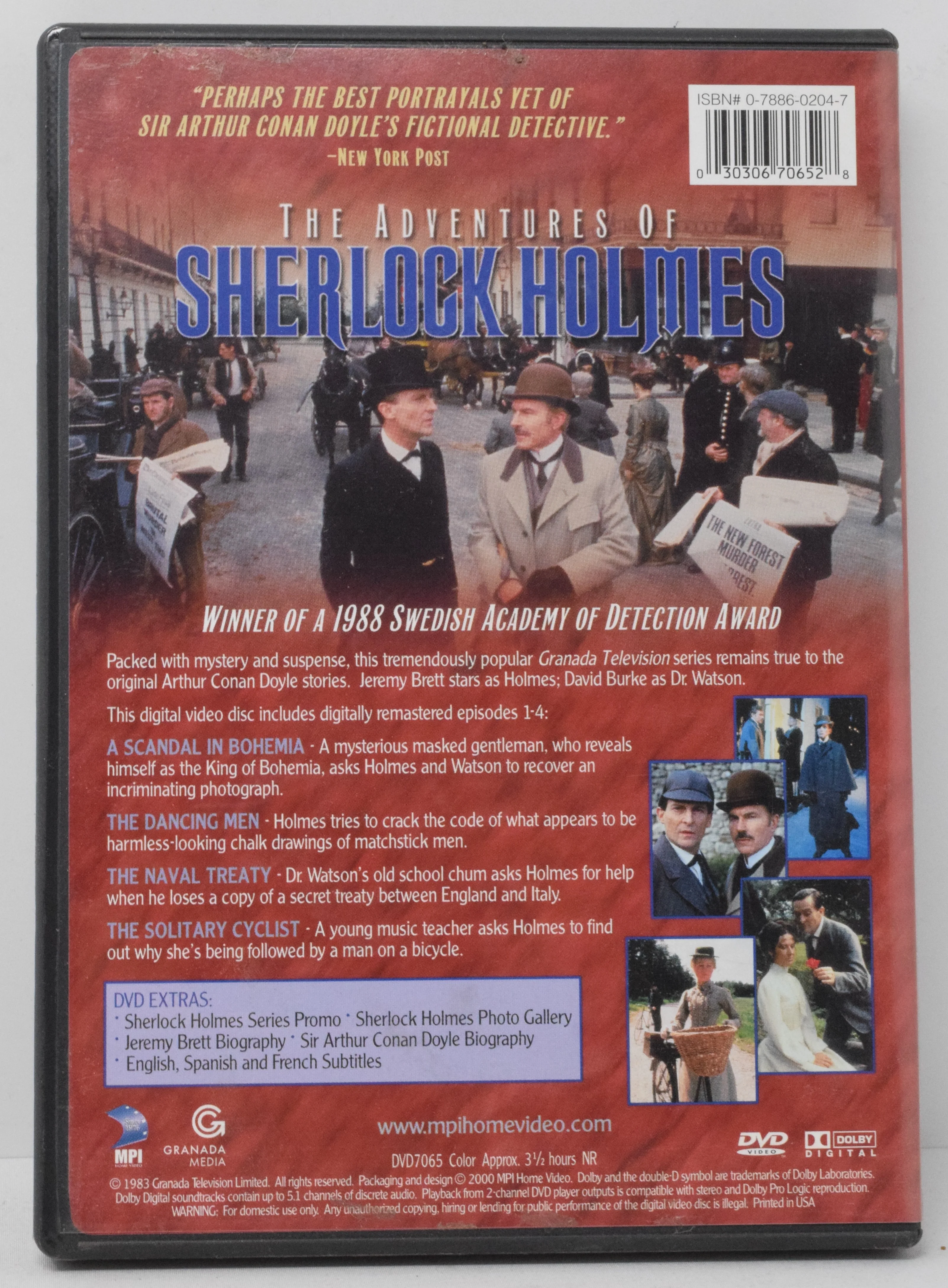 The Adventures of Sherlock Homes DVD - Image 2