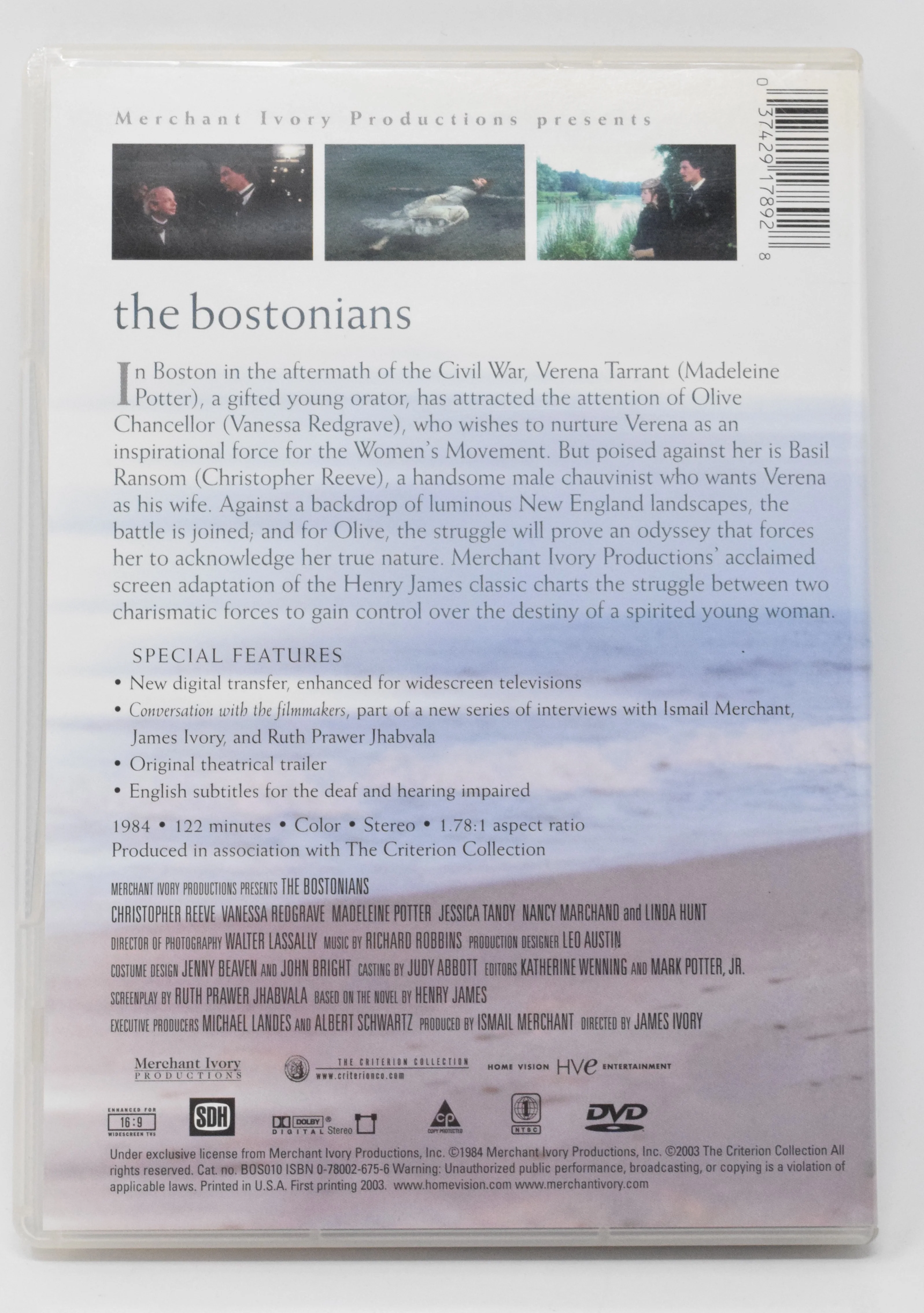 The Bostonians DVD Merchant Ivory Collection - Image 2