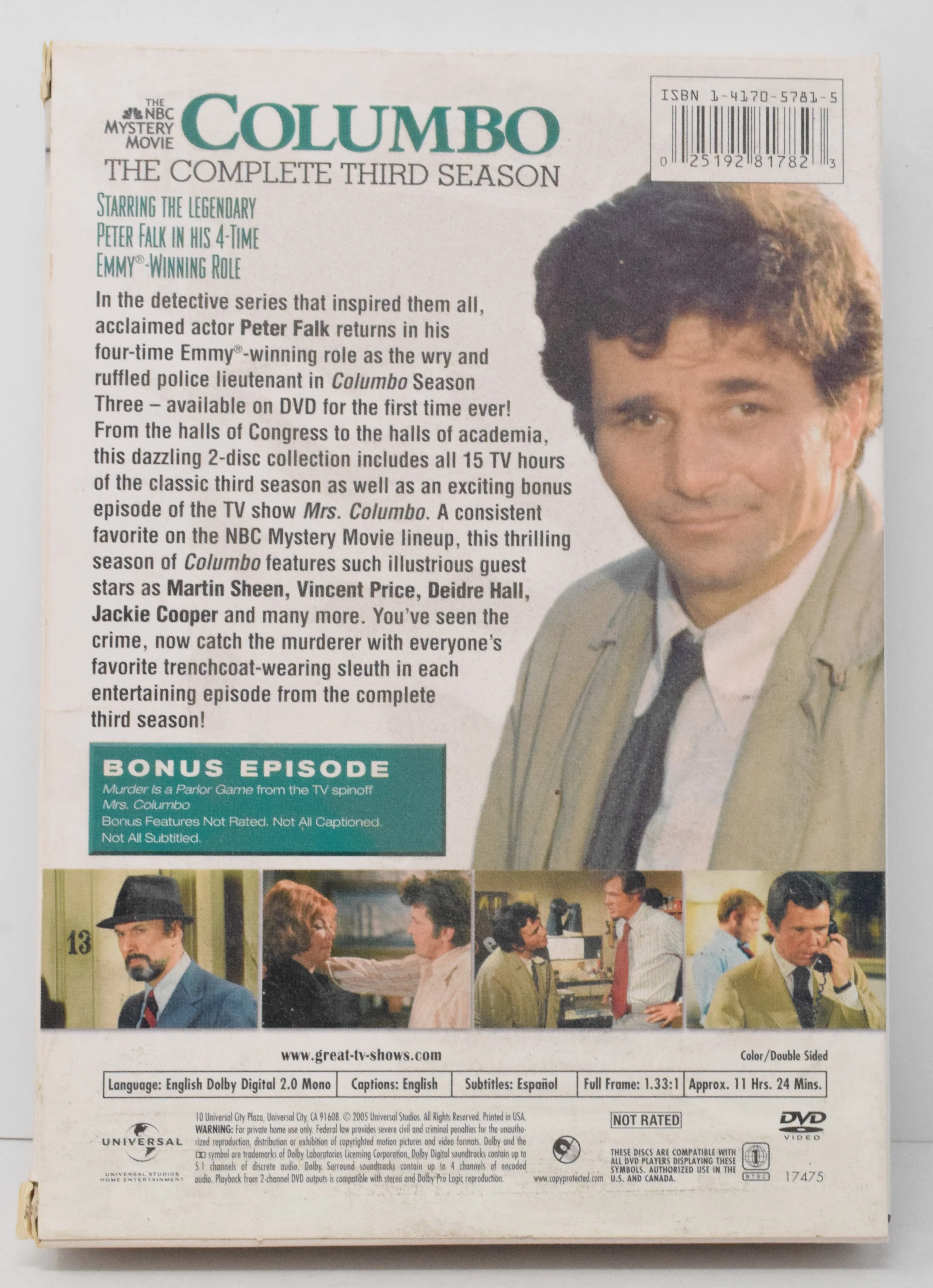 The Complete Third Season Columbo DVD - Image 2