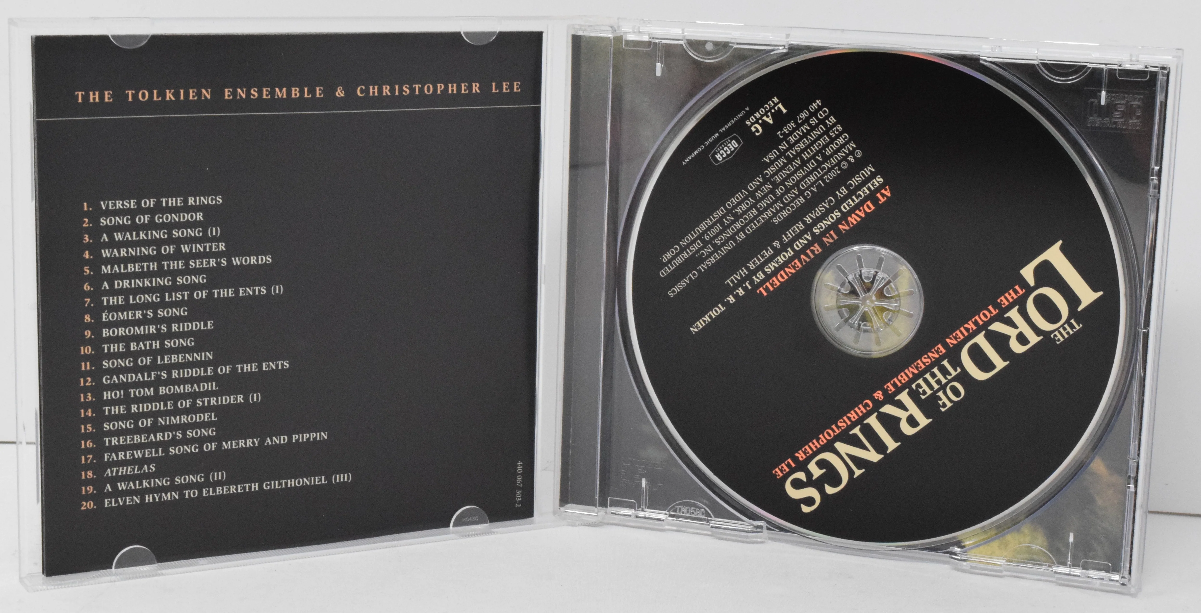 The Lord of The Rings Soundtrack CD The Tolkien Christopher Lee LAG - Image 3