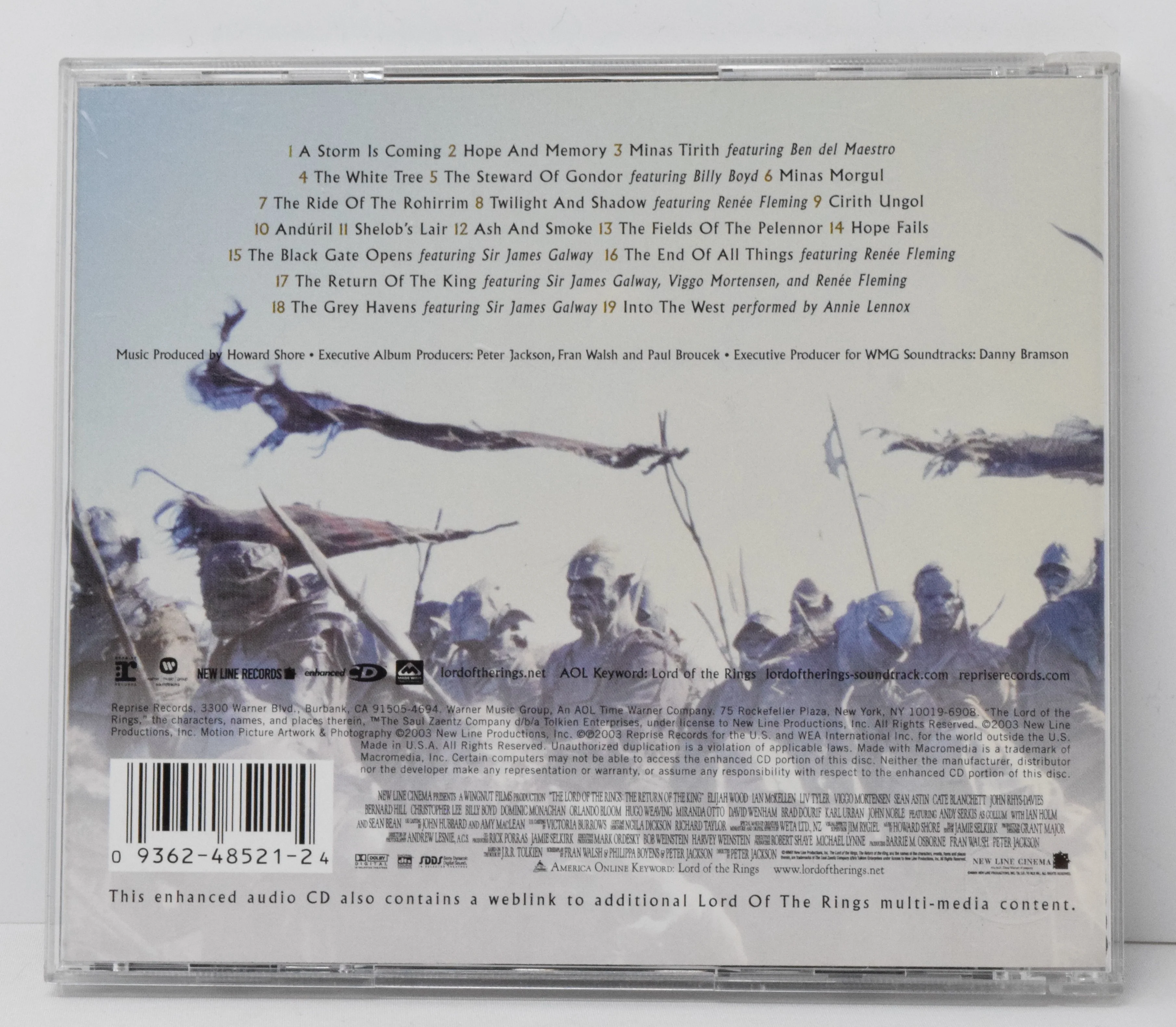 The Lord of the Rings The Return of the King Soundtrack CD Howard Shore Warner - Image 2