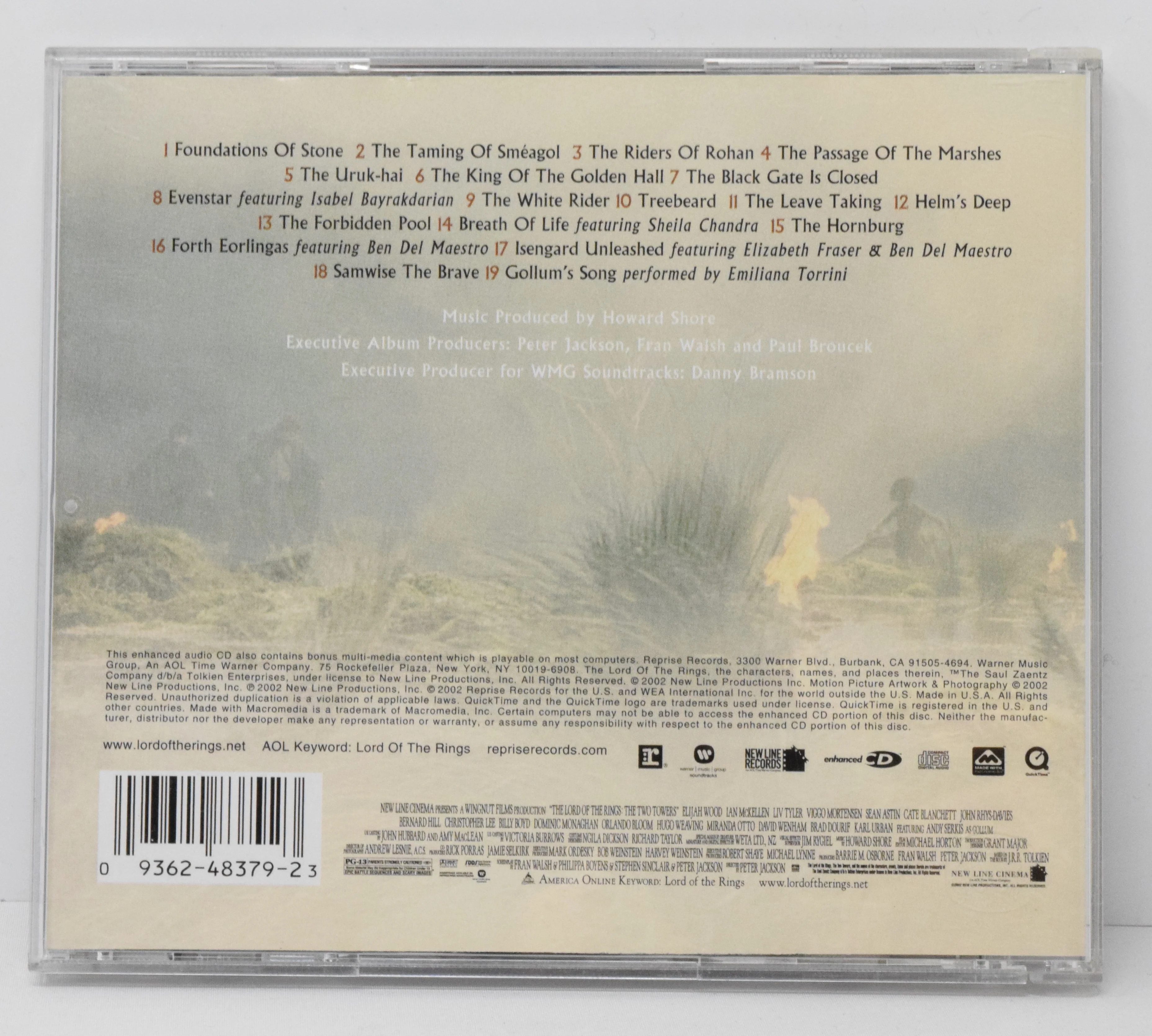 The Lord of the Rings The Two Towers Soundtrack CD Howard Shore Warner - Image 2