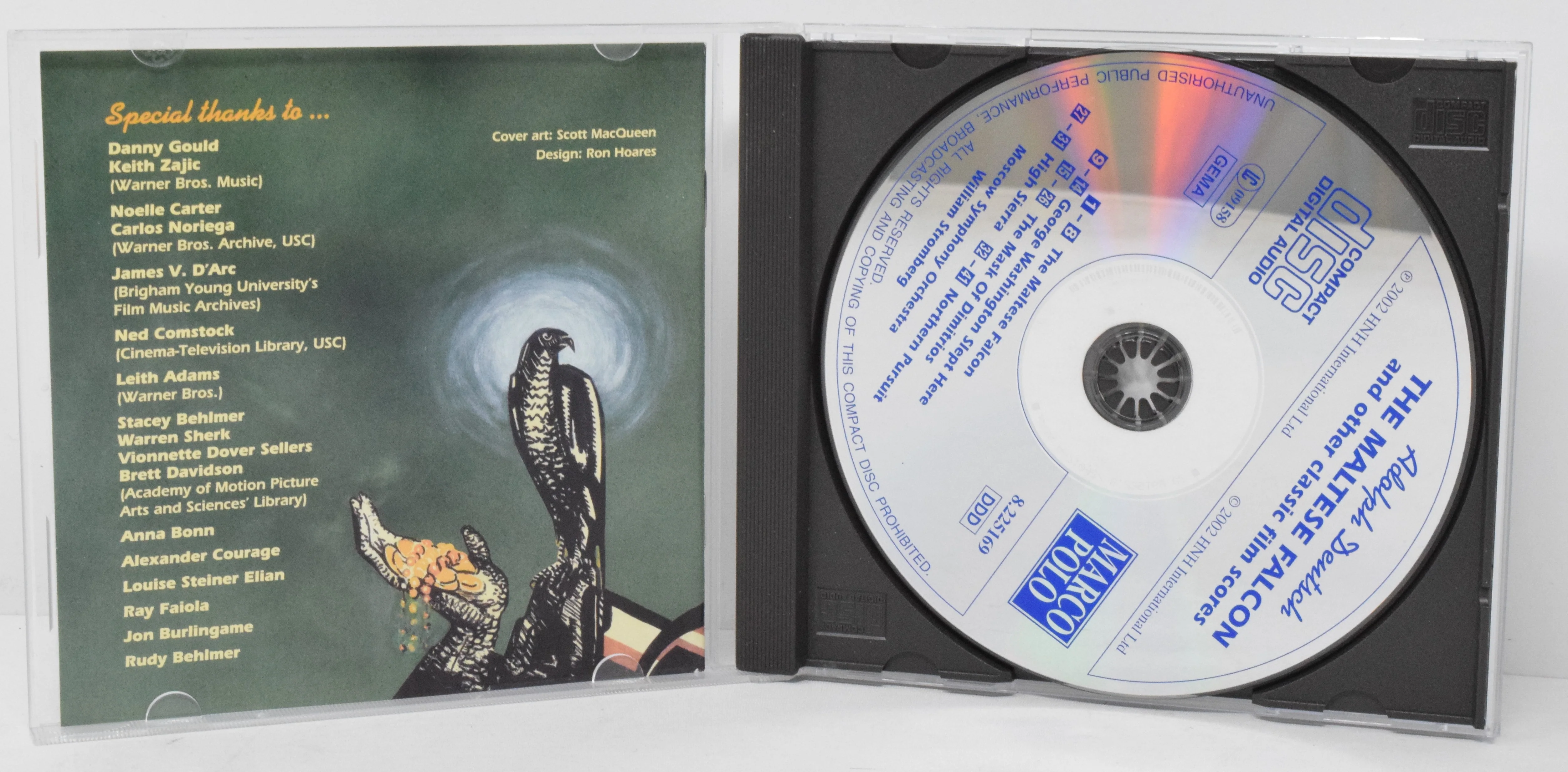 The Maltese Falcon Soundtrack CD Adolph Deutsch Marco Polo High Sierra - Image 3