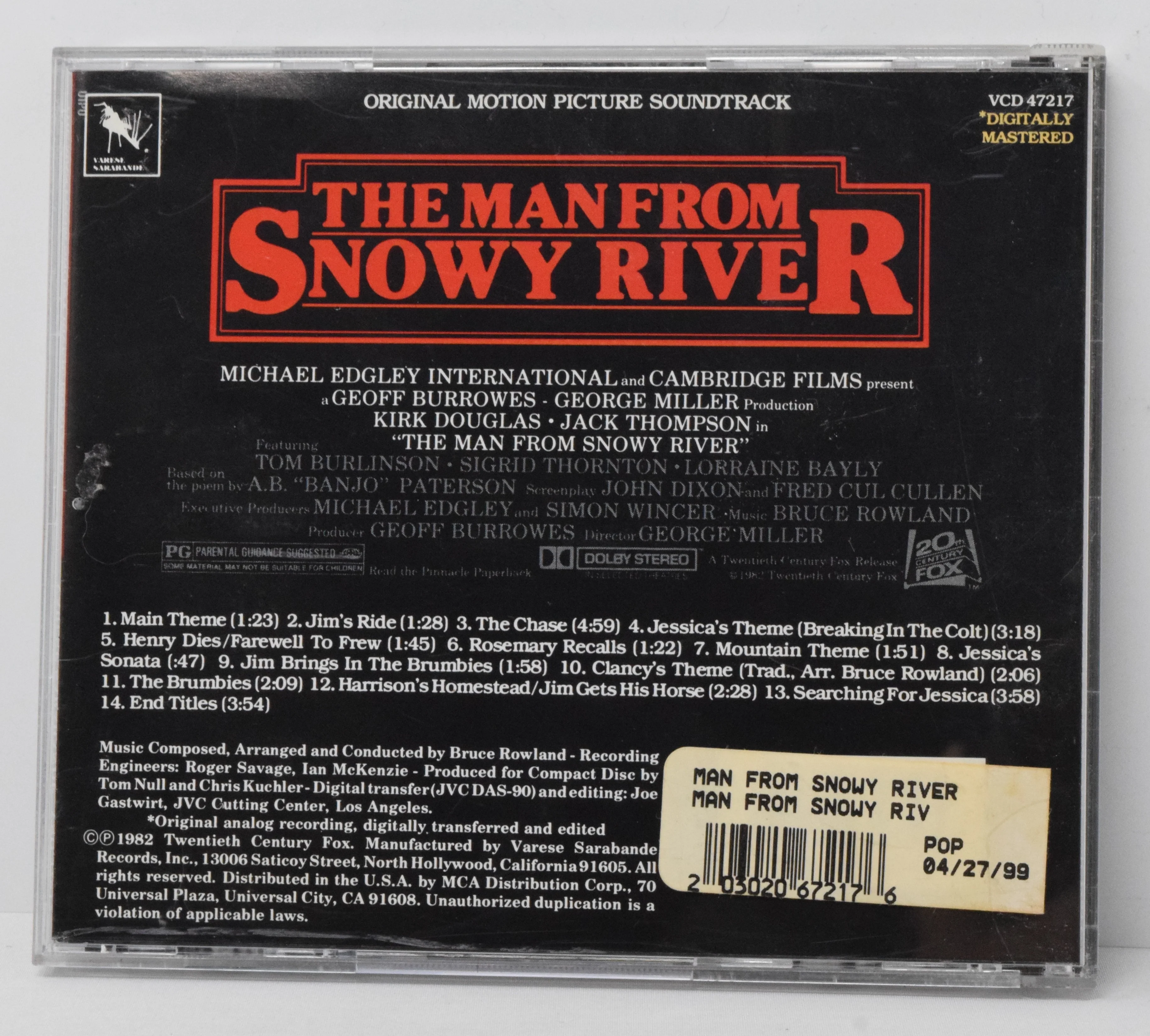 The Man From Snow River Soundtrack CD Bruce Rowland Varese - Image 2