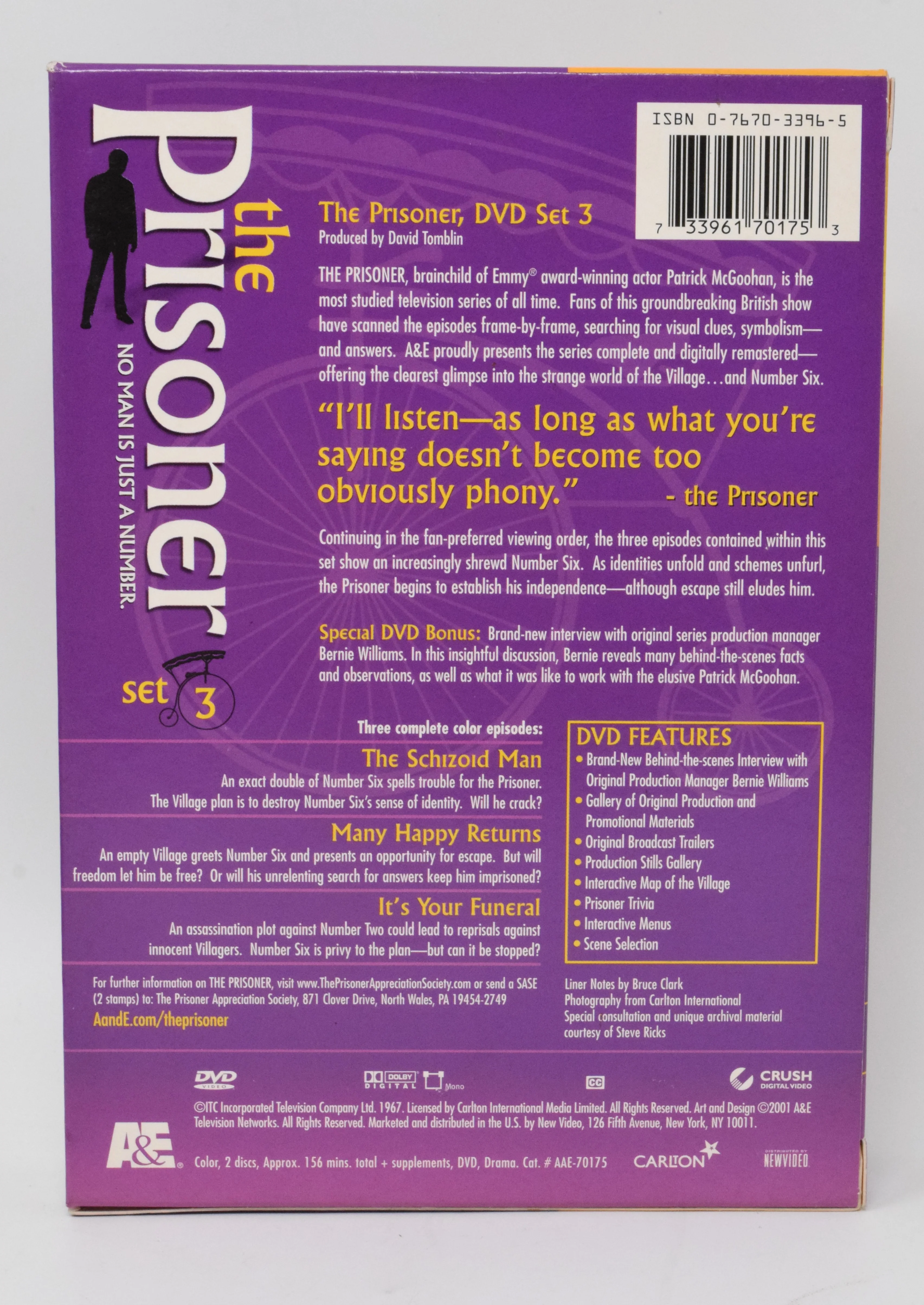 The Prisoner Set 3 DVD Vol 5 & Vol 6 - Image 2