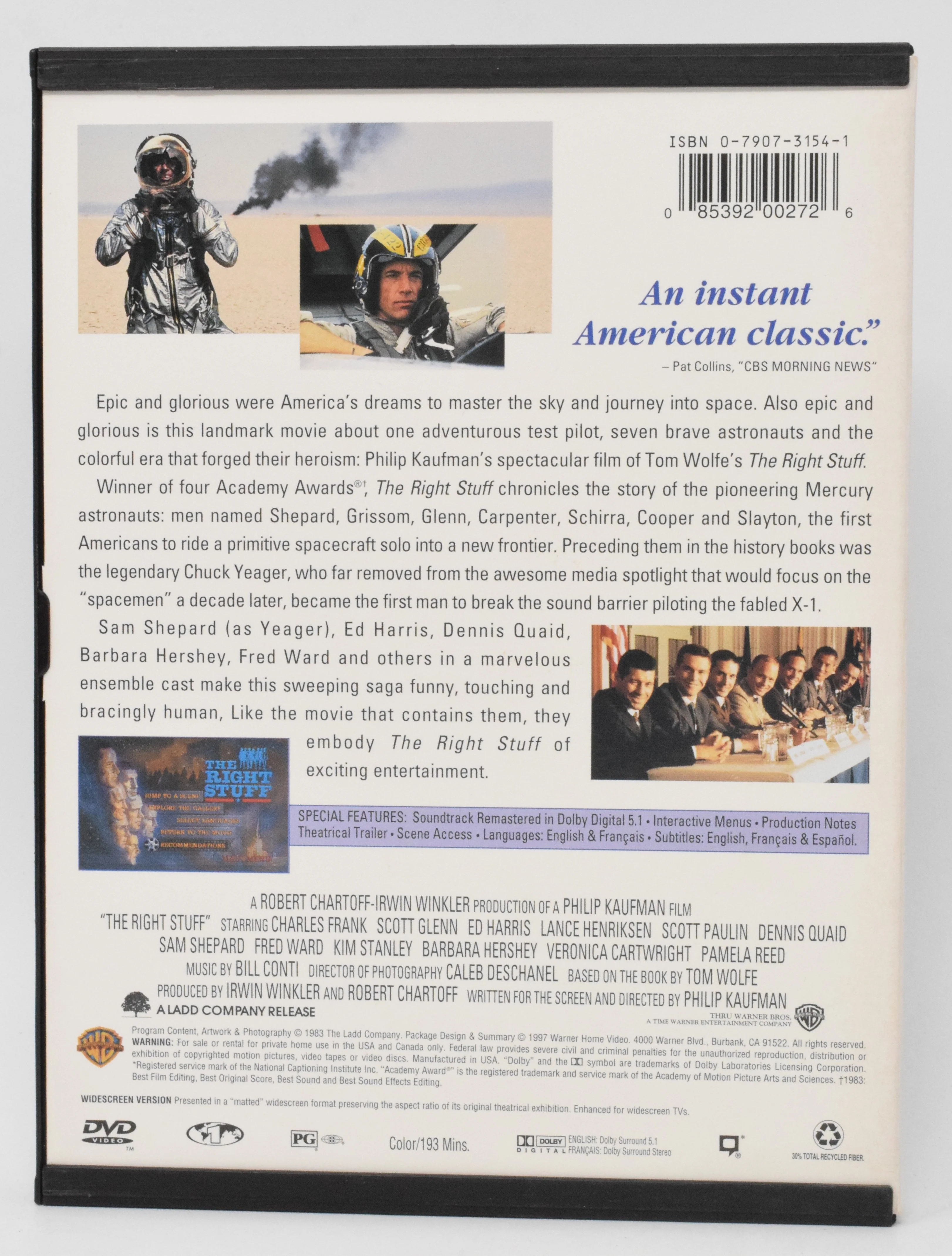 The Right Stuff DVD - Image 2