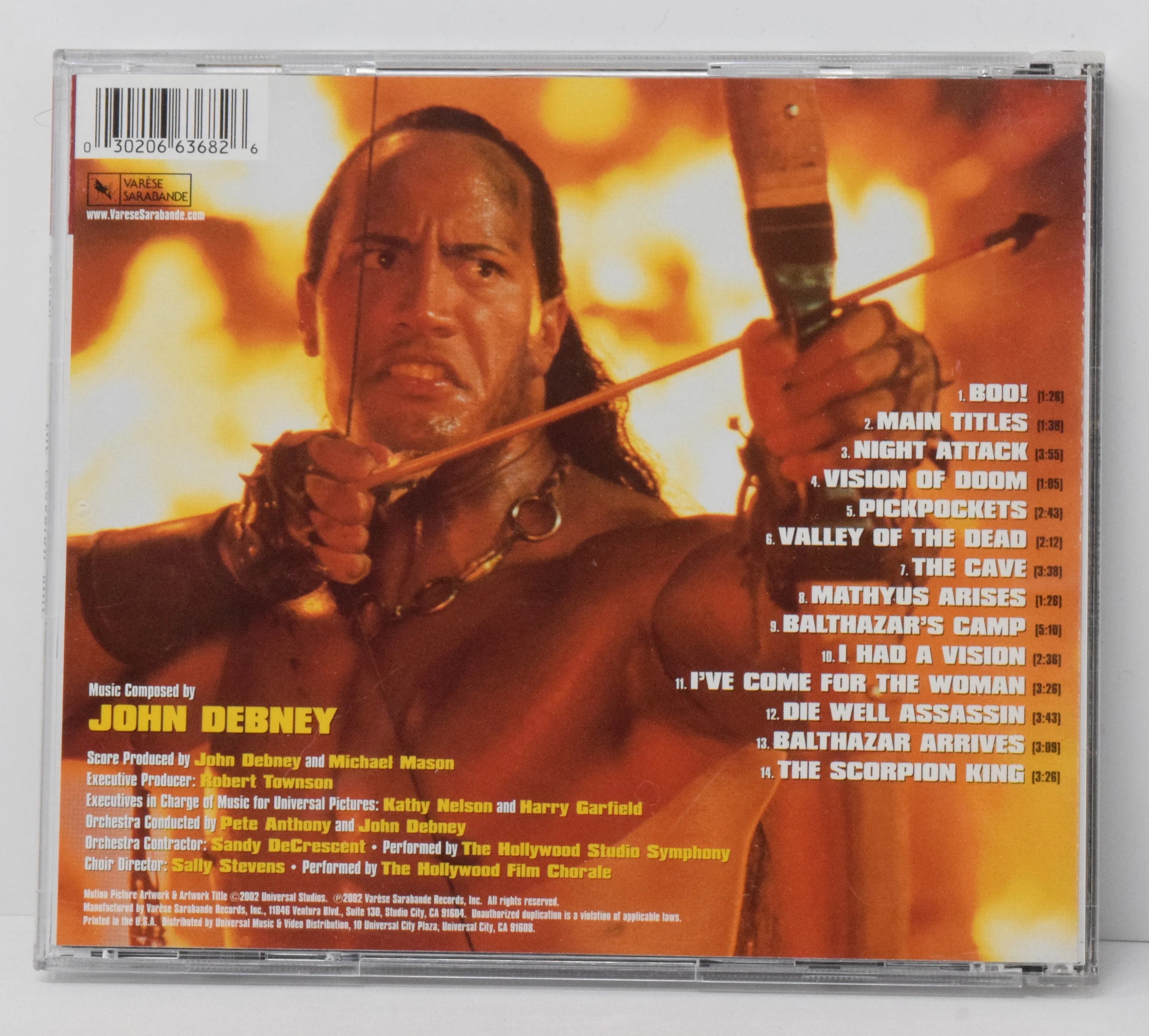 The Scorpion King Soundtrack CD John Debney Varese - Image 2