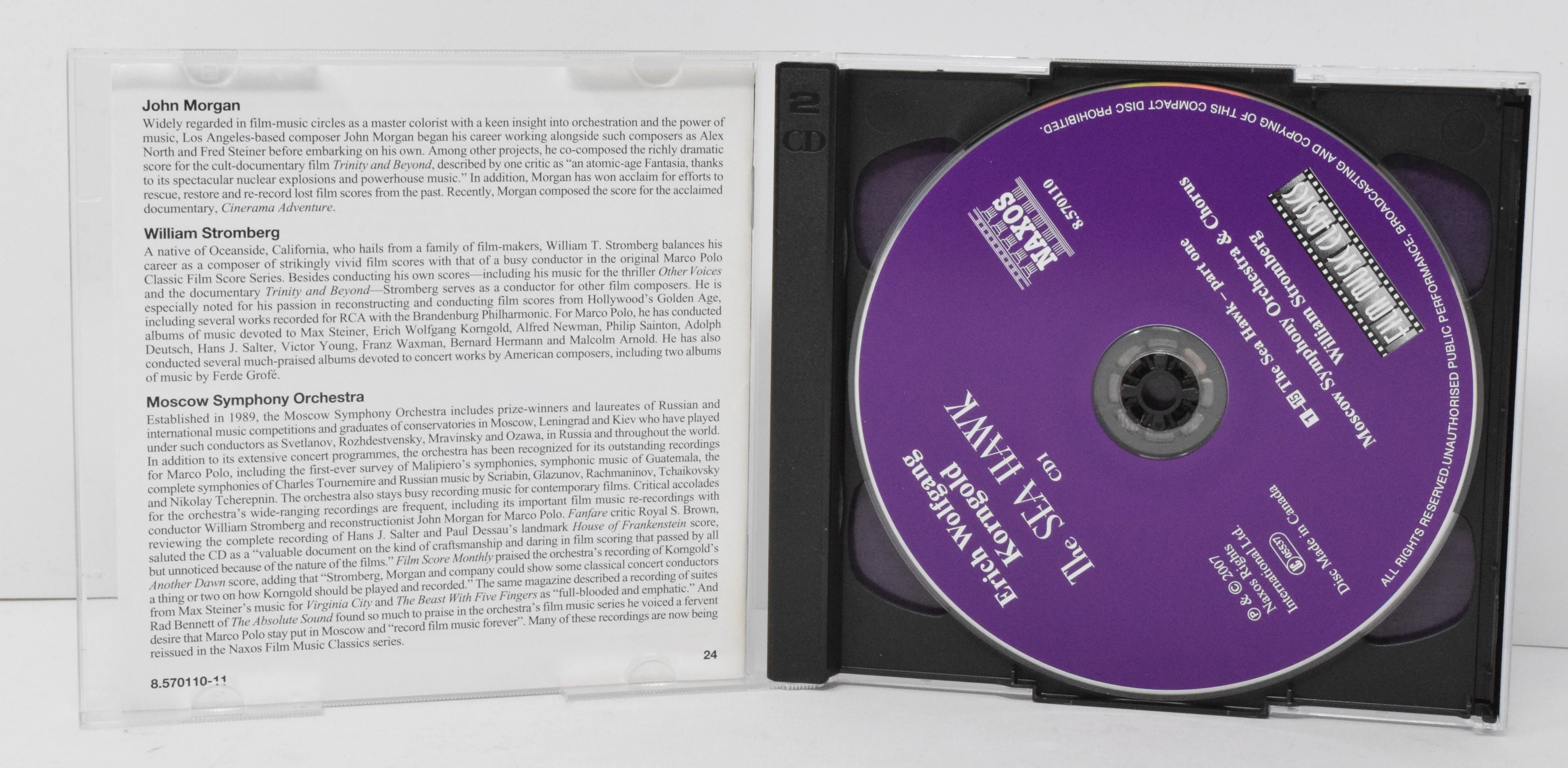 The Sea Hawk Deception Soundtrack CD William Stromberg FMC Naxos - Image 3