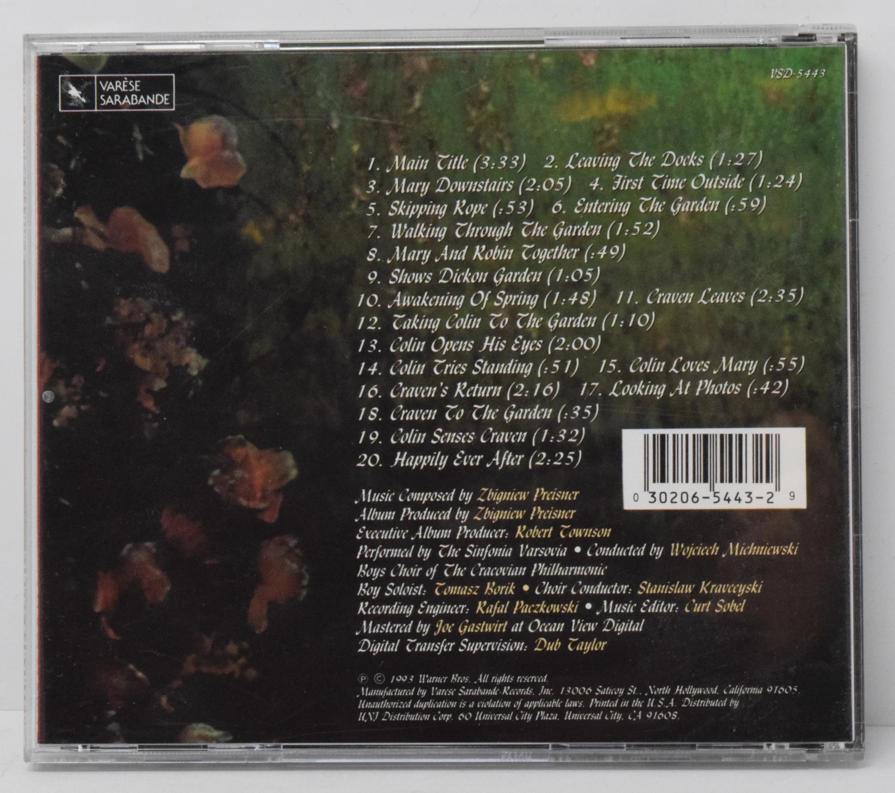 The Secret Garden Soundtrack CD Zbigniew Preisner Varese - Image 2