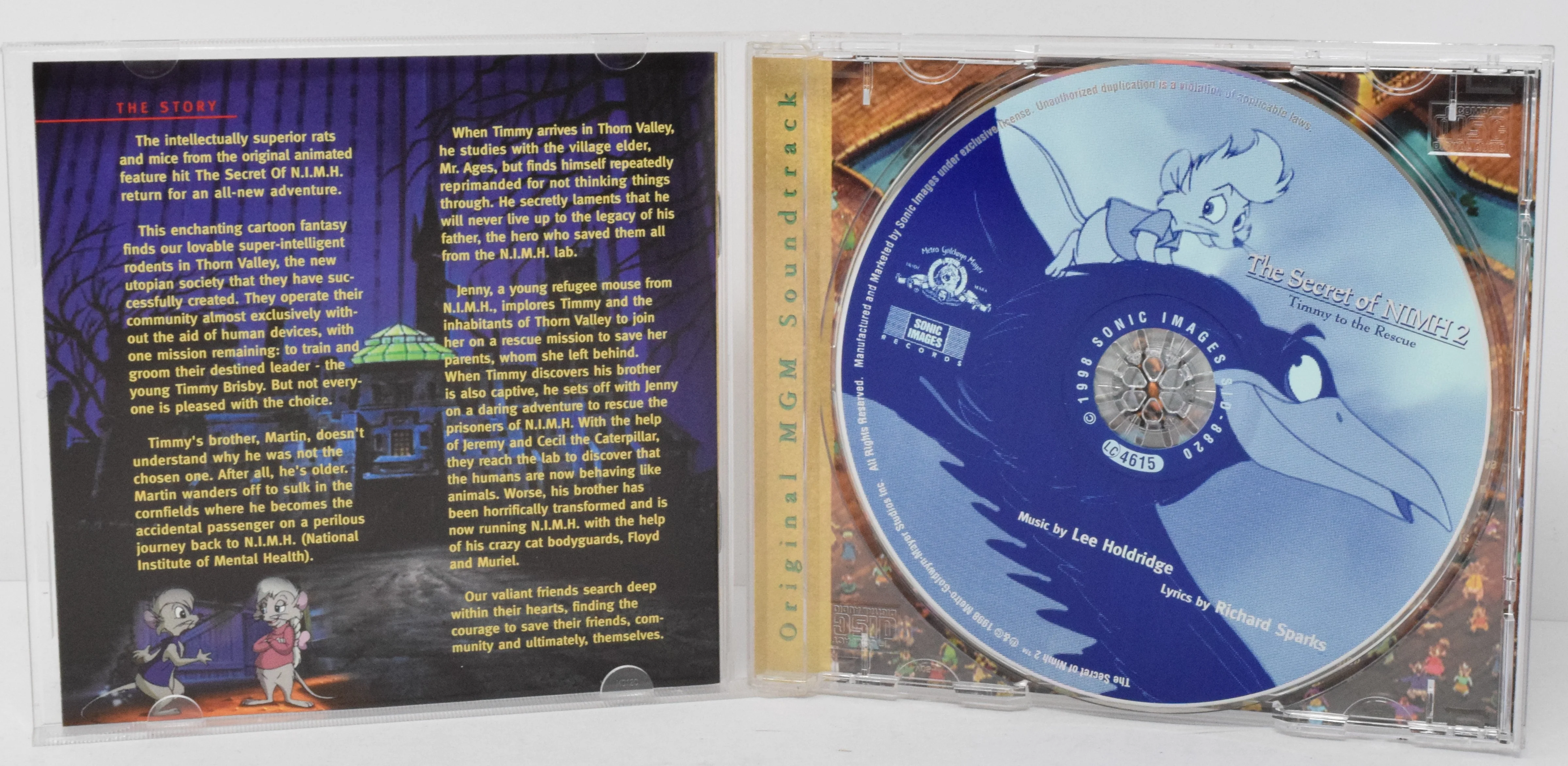 The Secret Of NIMH 2 Timmy To Rescue Soundtrack CD Lee Holdridge Sonic Images - Image 3