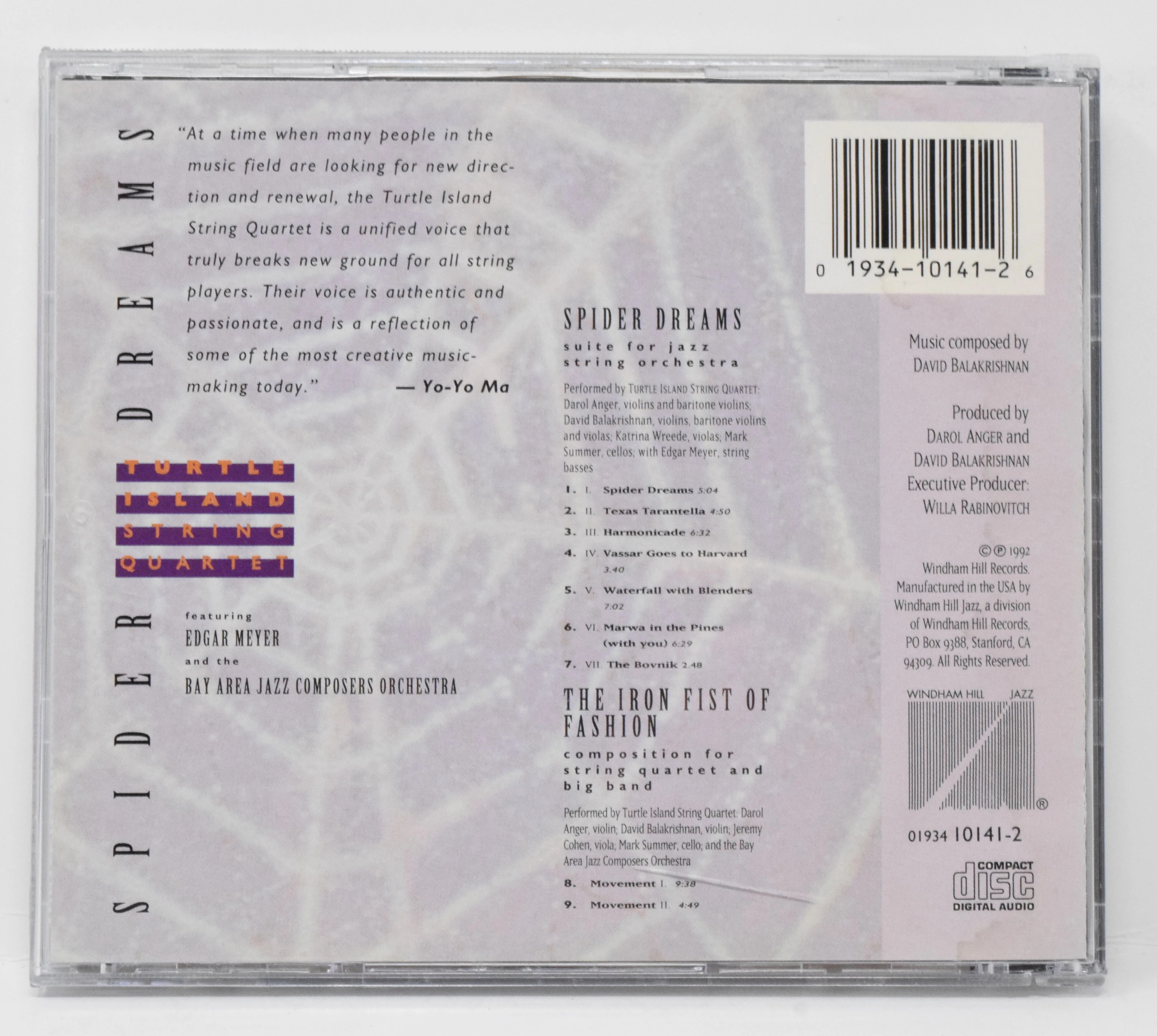 Turtle Island Srting Quartet Spider Dreams CD David Balakrishnan - Image 2