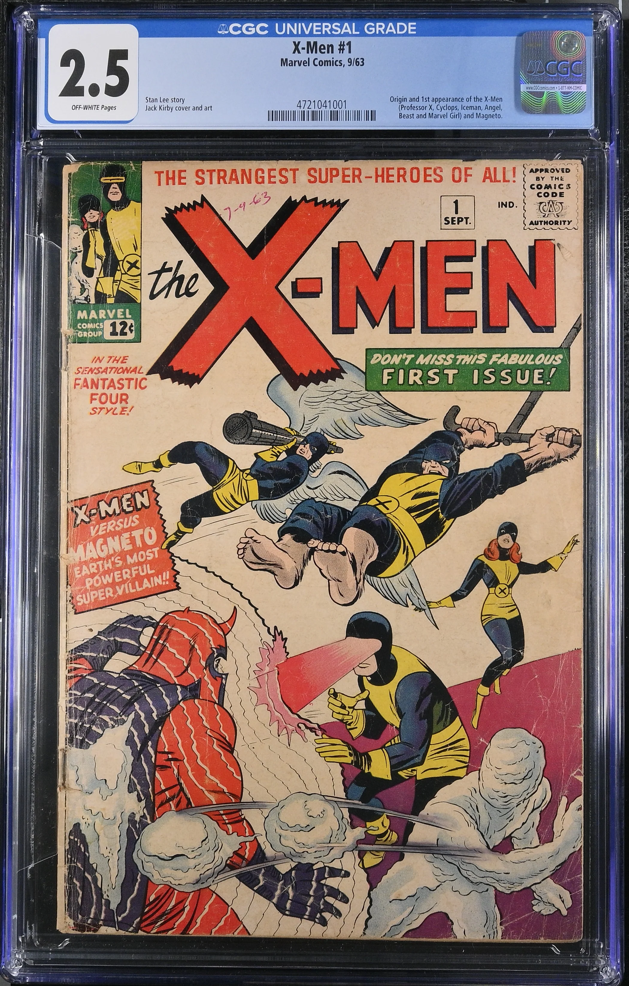 Uncanny X-Men 1 Marvel 1963 CGC 2.5 1st Cyclops Jean Grey Beast Magneto