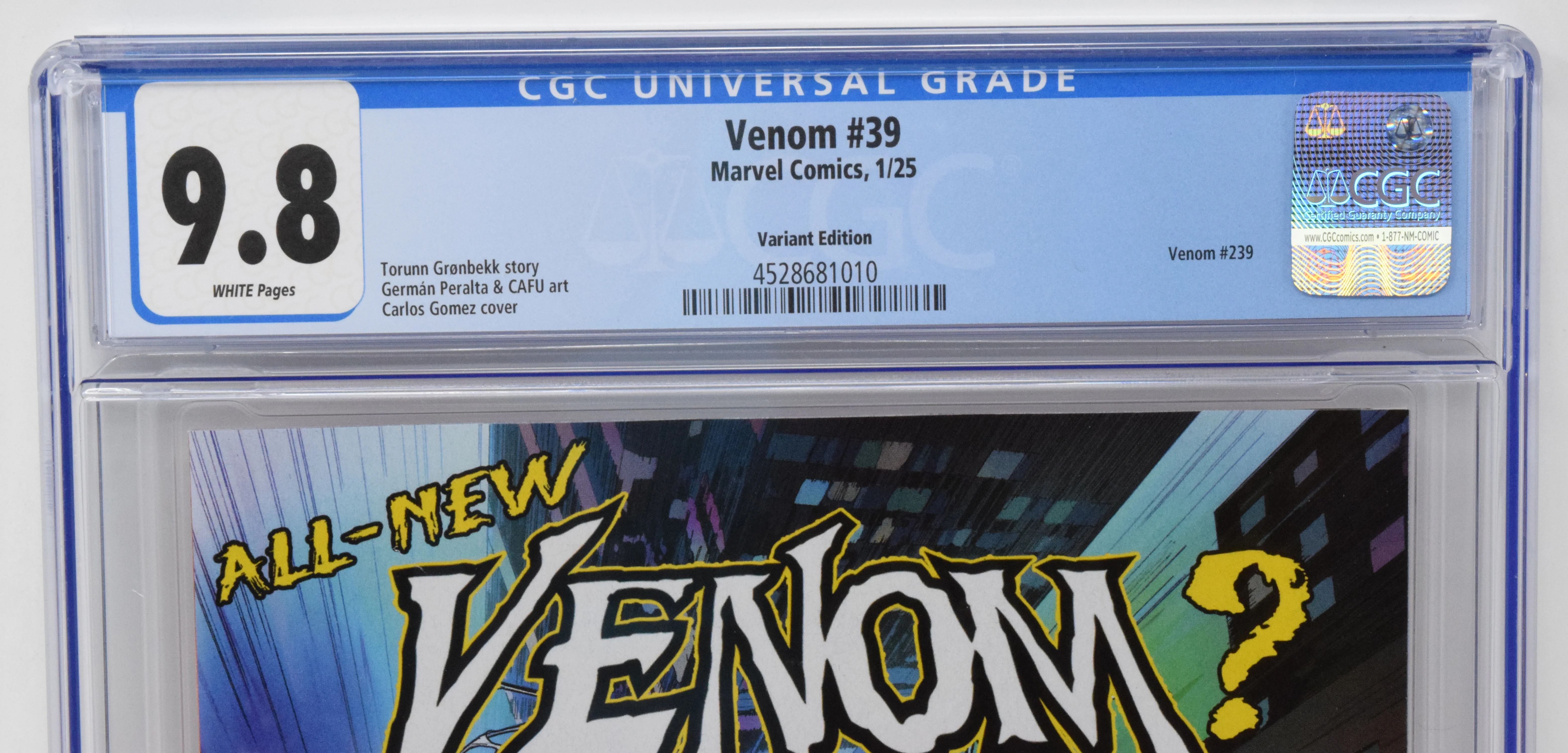 Venom #39 B Carlos Gomez Foreshadow All New Venom Variant (11/13/2024) Marvel CGC 9.8 - Image 3